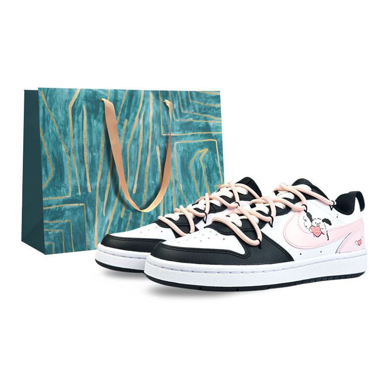 

Кроссовки Nike Court Borough Skateboard Shoes Women's Low-Top Pink, черный