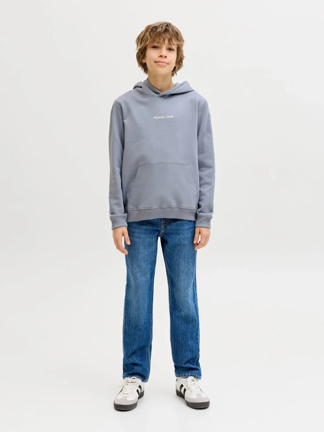 Капюшон худи из футера с начесом, JACK & JONES Junior, tradewinds — фото 4