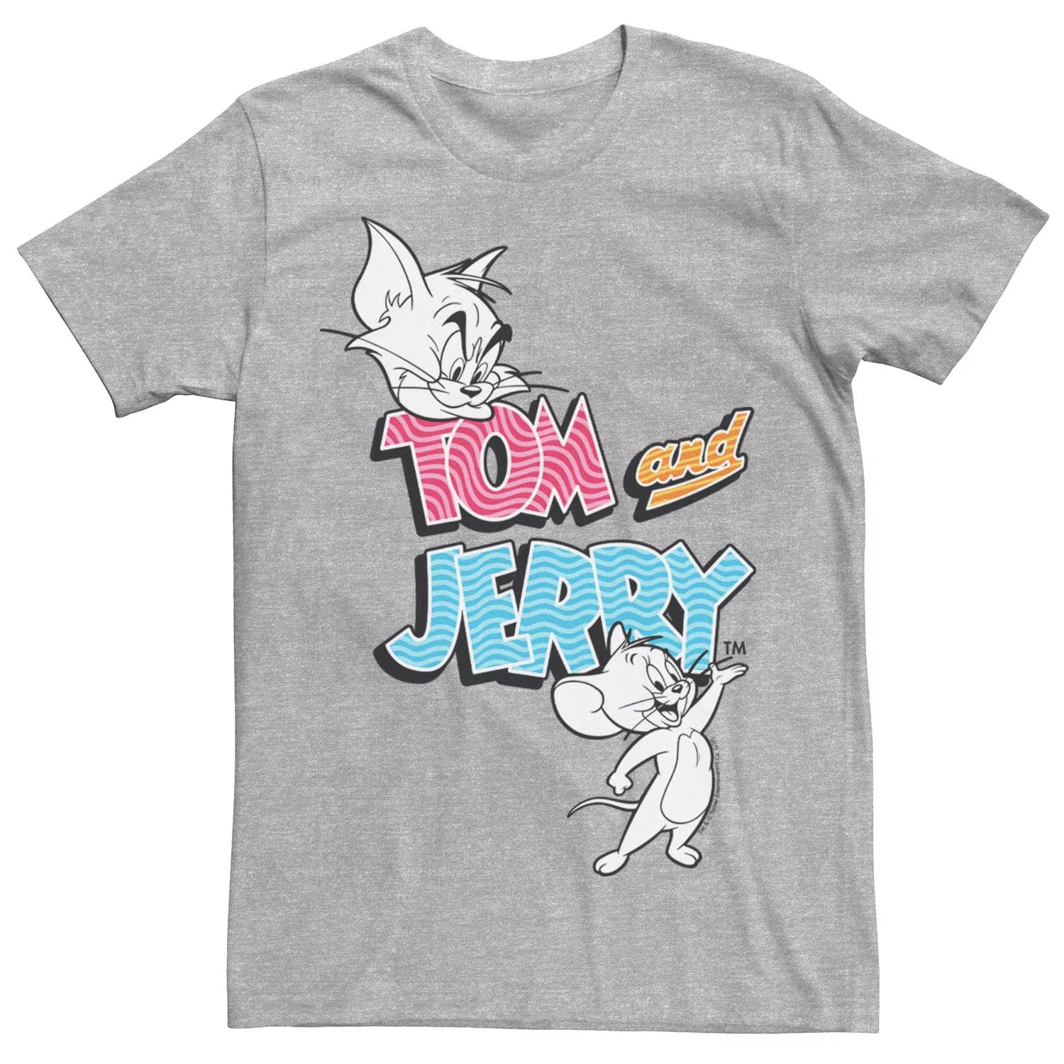 

Мужская футболка с цветным логотипом Tom And Jerry Licensed Character