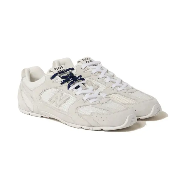 Кроссовки 530 x miu miu замшевая сетка New Balance, белый — фото 2