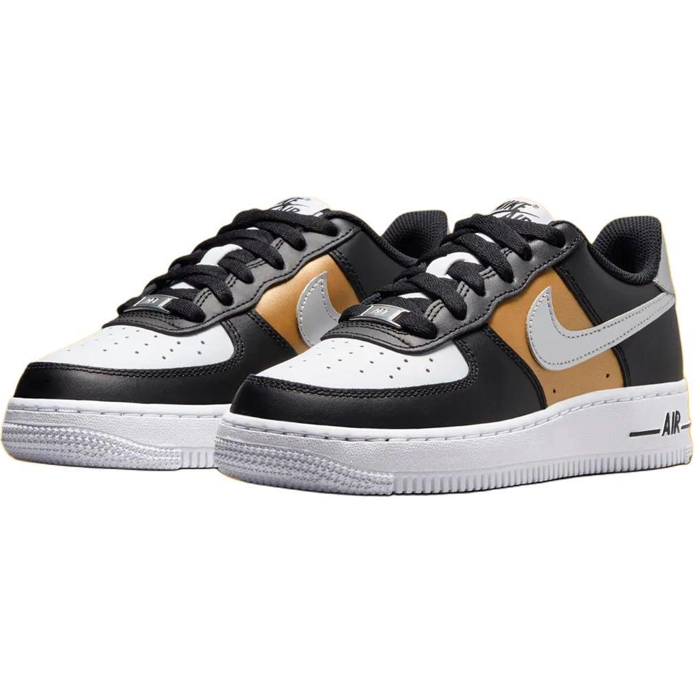 Nike Air Force 1 Амортизация, Износостойкие Низкие Детские Скейтбординг Кроссовки Черный Белый — фото 3