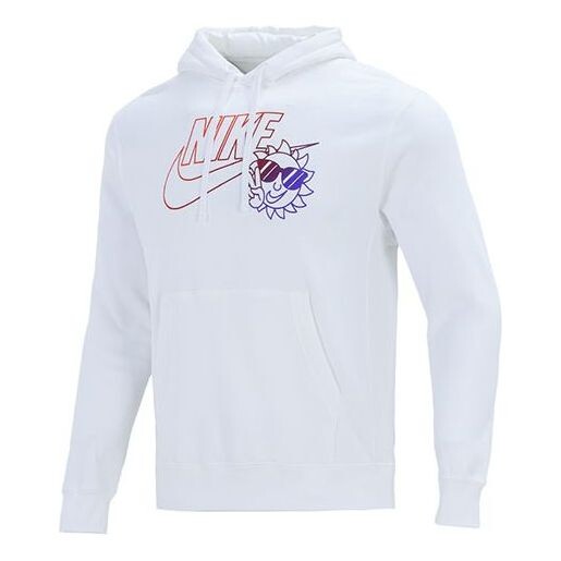 

Толстовка men's casual sports fleece lined white Nike, белый