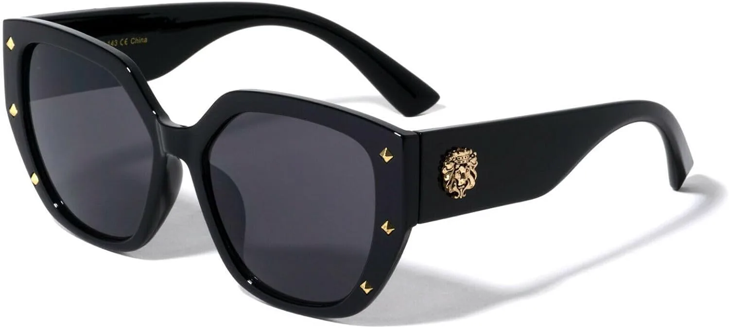 

Женские солнцезащитные очки Dweebzilla в стиле "кошачий глаз" от Jackie O, массивные, крупные, в стиле "кошачий глаз", Glossy Black Frame - Black Super Dark Lenses