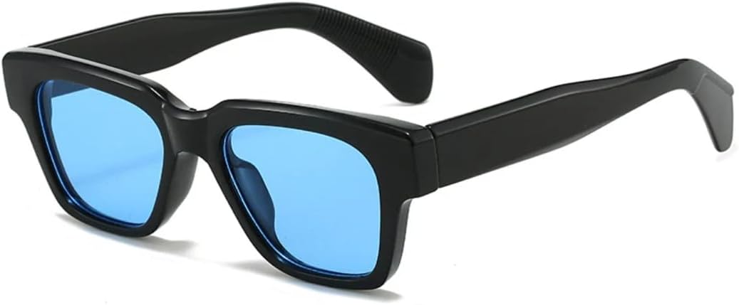 

Солнцезащитные очки для мужчин и женщин - защита UV400 - маленькая оправа, желто-синие цветные линзы, для занятий спортом на открытом воздухе и вождения DSVIGF, Black Blue