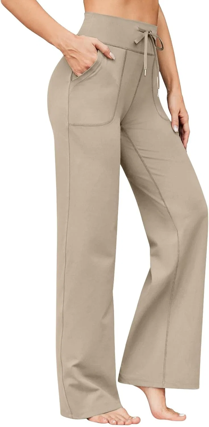 Леггинсы для йоги высокие с талией, Beige