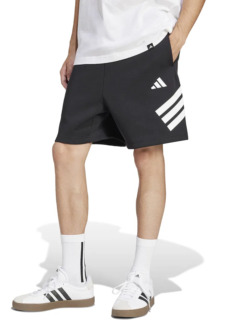 Шорты спортивные, три полоски, Adidas, цвет черный