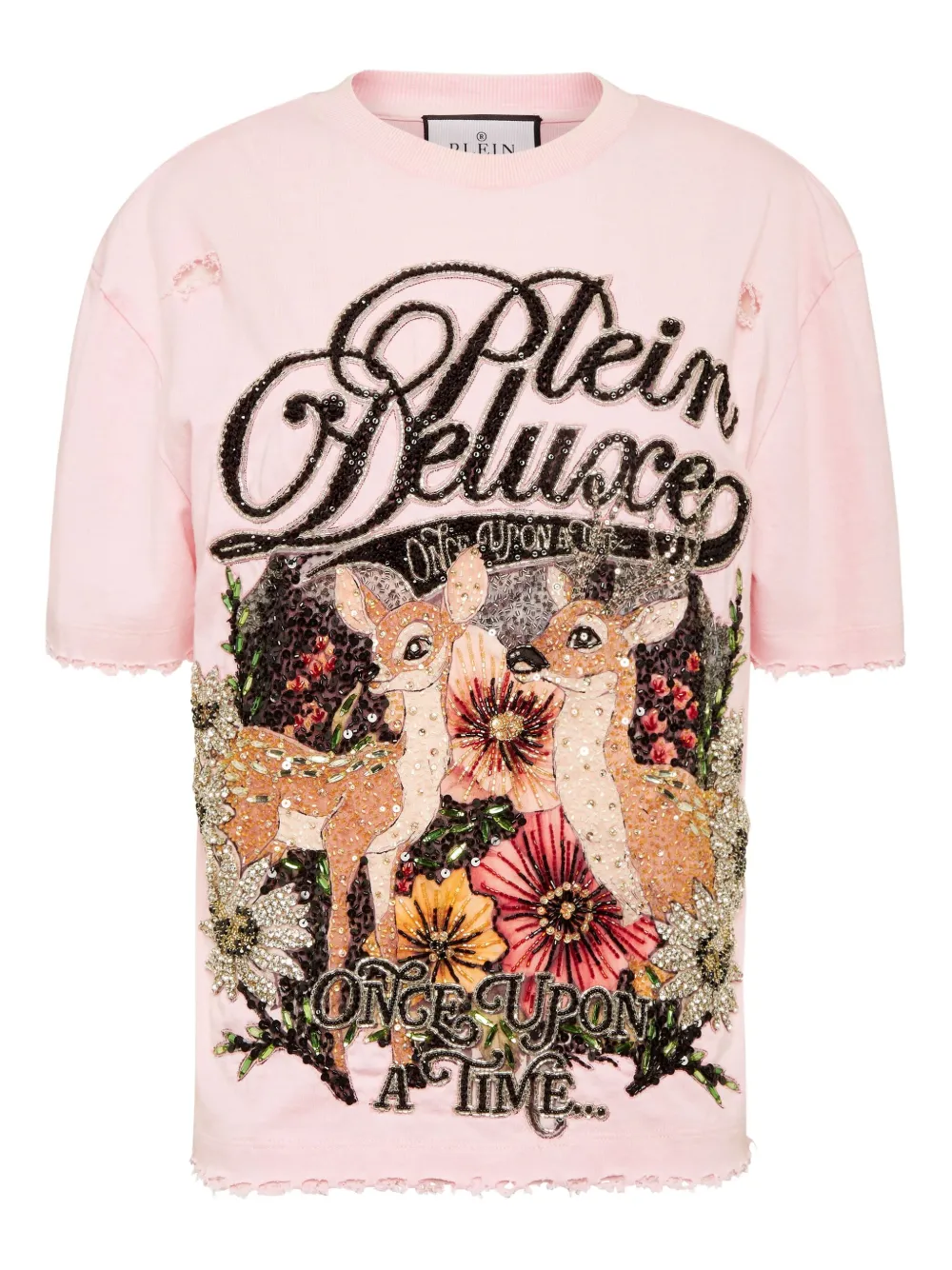 

Футболка с пайетками Philipp Plein, розовый
