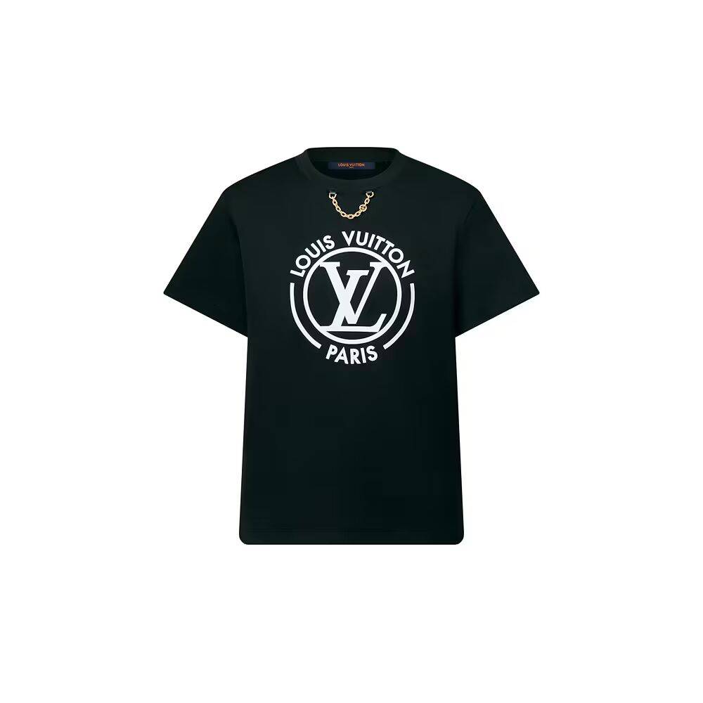 

Футболка с флокированным принтом LV Louis Vuitton, черный