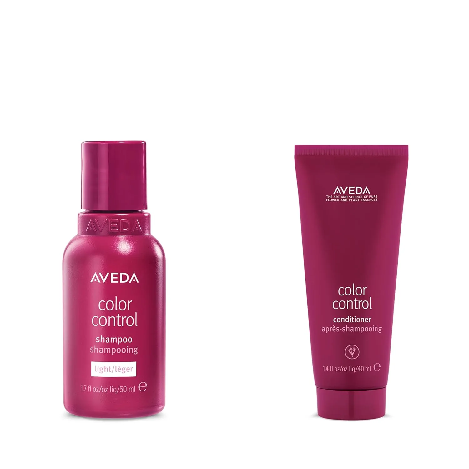 Aveda Color Control Light шампунь и кондиционер дуэт, защищает окрашенные волосы, предотвращает вымывание цвета, без силиконов, для тонких и нормальных волос, 97%+ натуральных ингредиентов*, дорожный размер