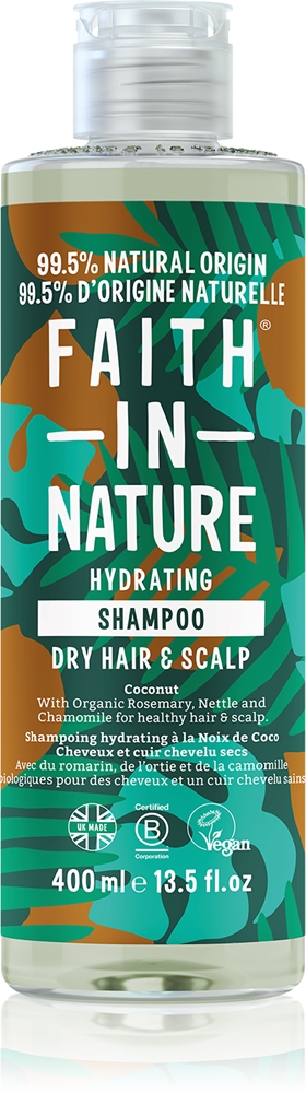 

Кокосовый увлажняющий шампунь для нормальной и сухой кожи Faith In Nature, 400 мл