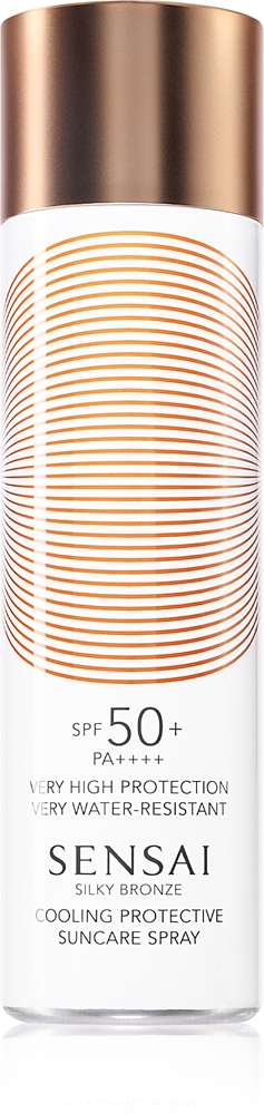 

Охлаждающий защитный солнцезащитный спрей Silky bronze с солнцезащитным кремом SPF 50+ Sensai, pa ++++ 150 мл