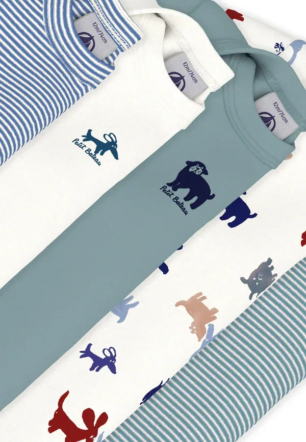 Набор из 5 боди Petit Bateau, разноцветный — фото 3
