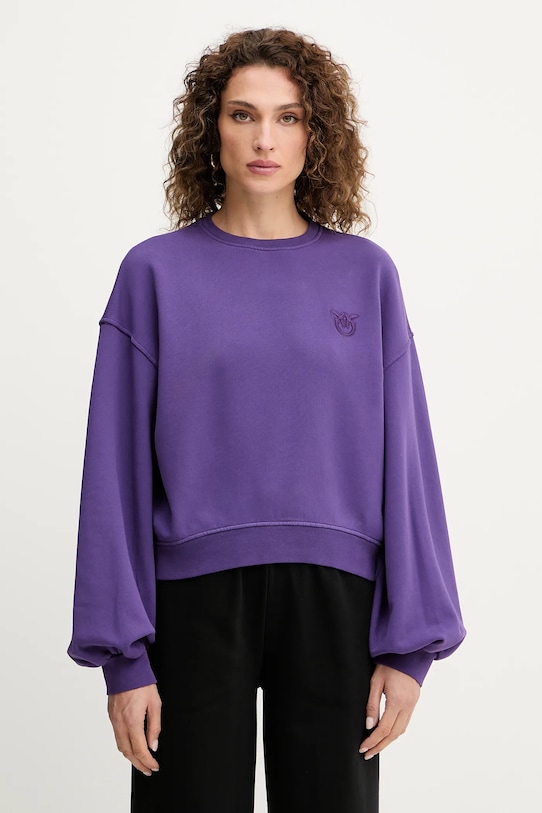 

Хлопковая толстовка Pinko, фиолетовый