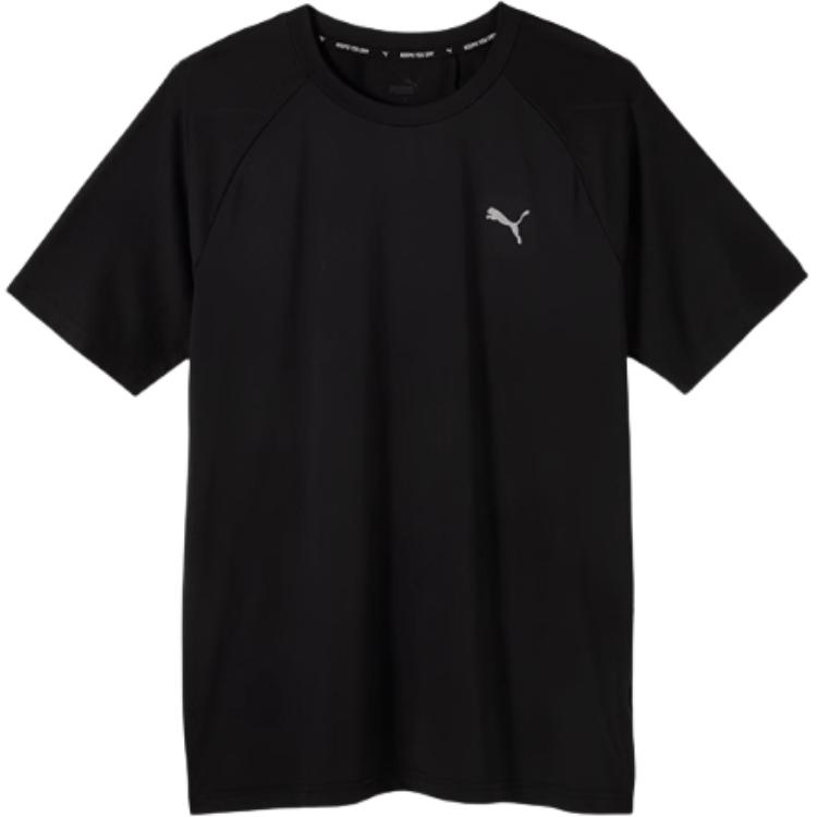

Puma Мужские черные футболки с круглым вырезом средней высоты, Черный, Puma Мужские черные футболки с круглым вырезом средней высоты