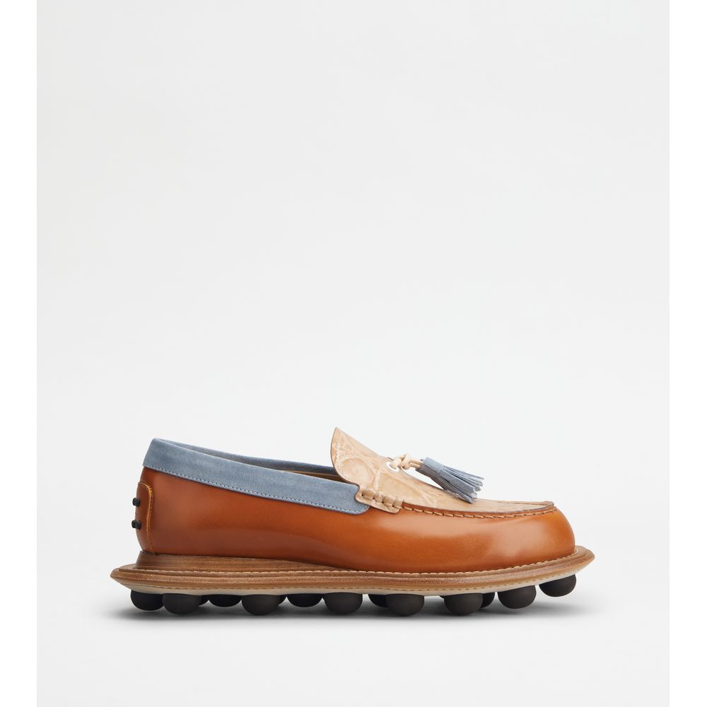 

Лоферы из кожи TOD's, коричневый/розовый
