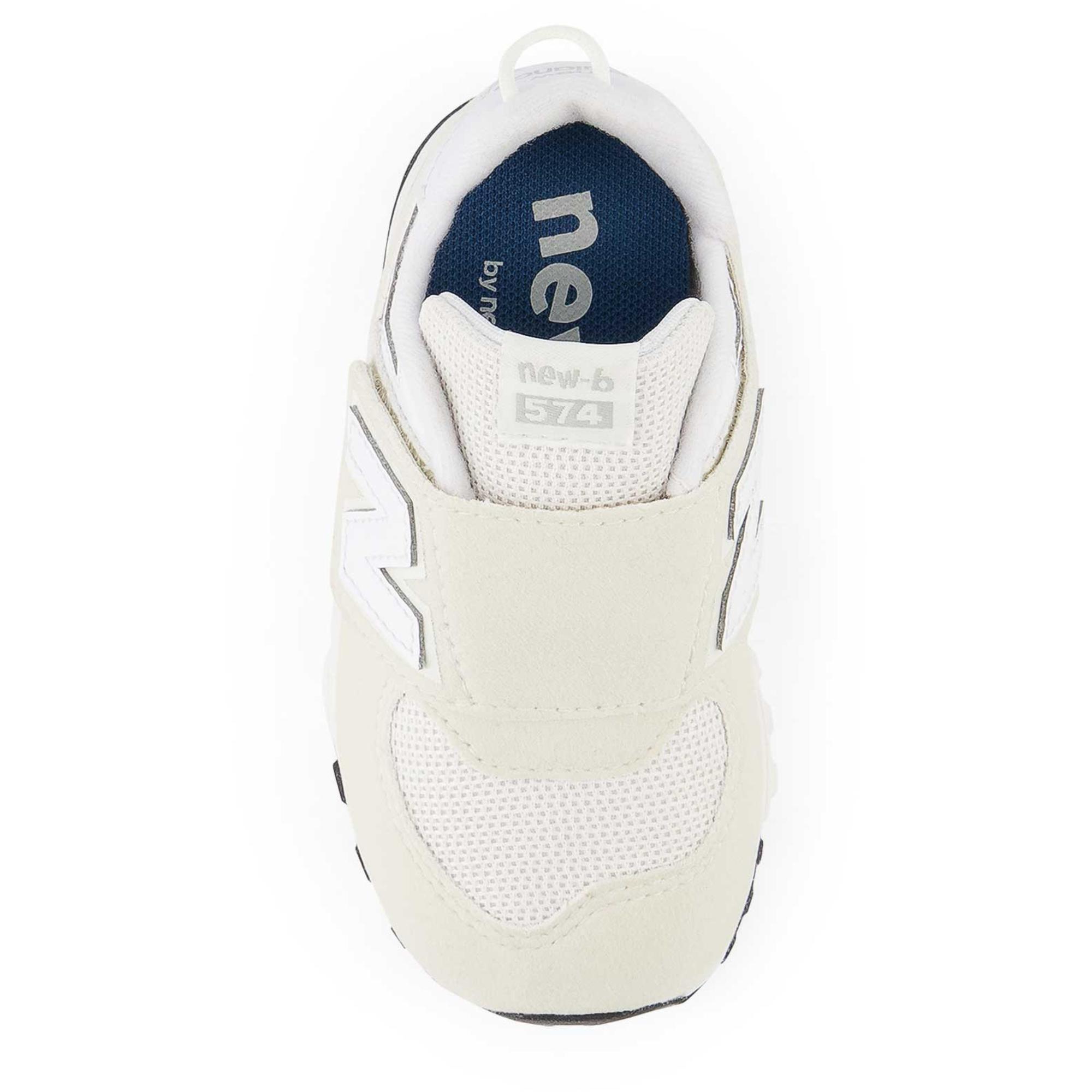 Детские повседневные туфли Little Kids' 574 New-B на липучке New Balance, Nimbus Cloud/White — фото 4