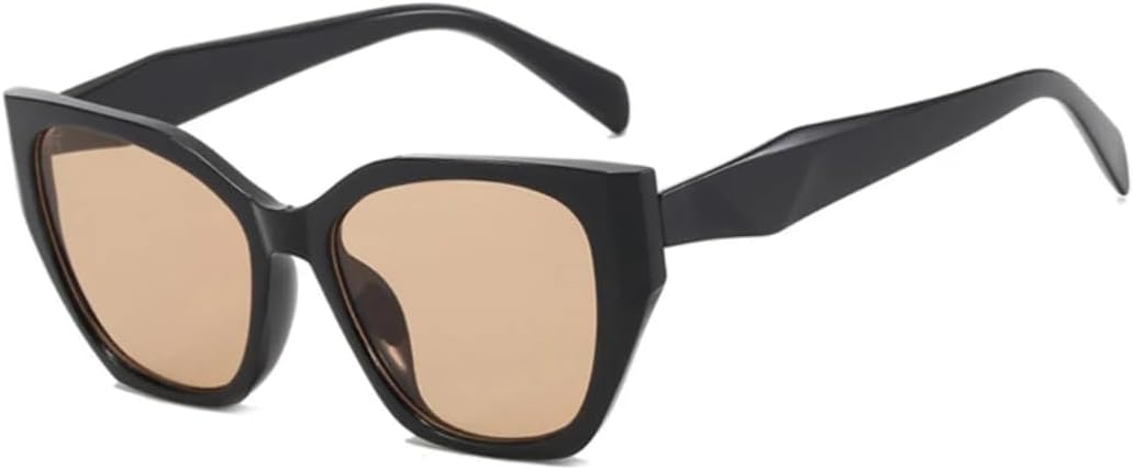 

Солнцезащитные очки с защитой UV400 | Маленький размер "кошачий глаз" | Цветные линзы | Для женщин и мужчин | Для занятий спортом на открытом воздухе и вождения DSVIGF, Black Tea