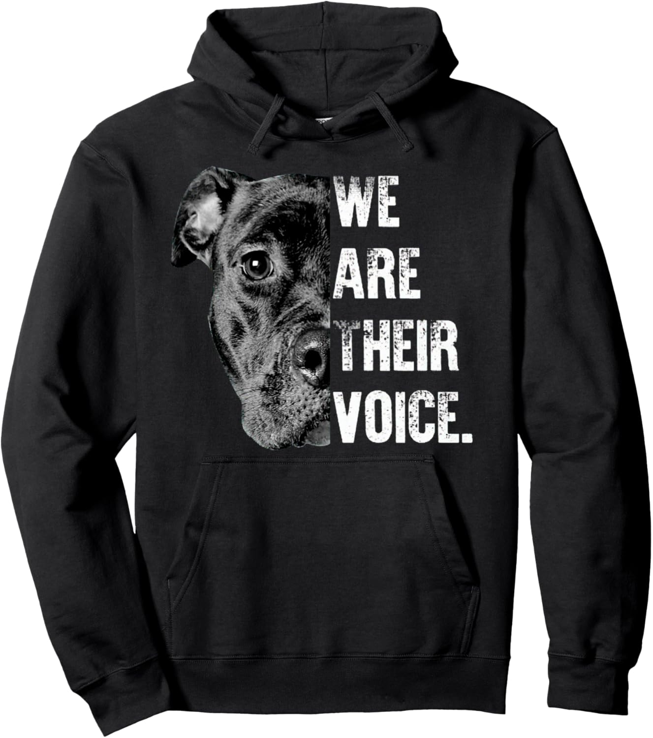 

Мужчины и женщины любят питбулей / Худи Мы - их голос I Love My Pit Bulls We Are Their Voice, черный