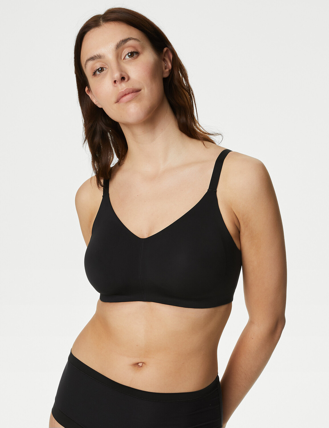 

Бюстгальтер с полной чашкой Flexifit без косточек F-H Body, черный