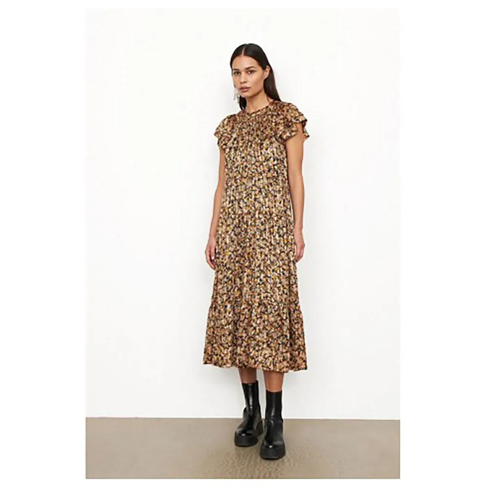 

Платье Second Female Dagmar short sleeve long, коричневый
