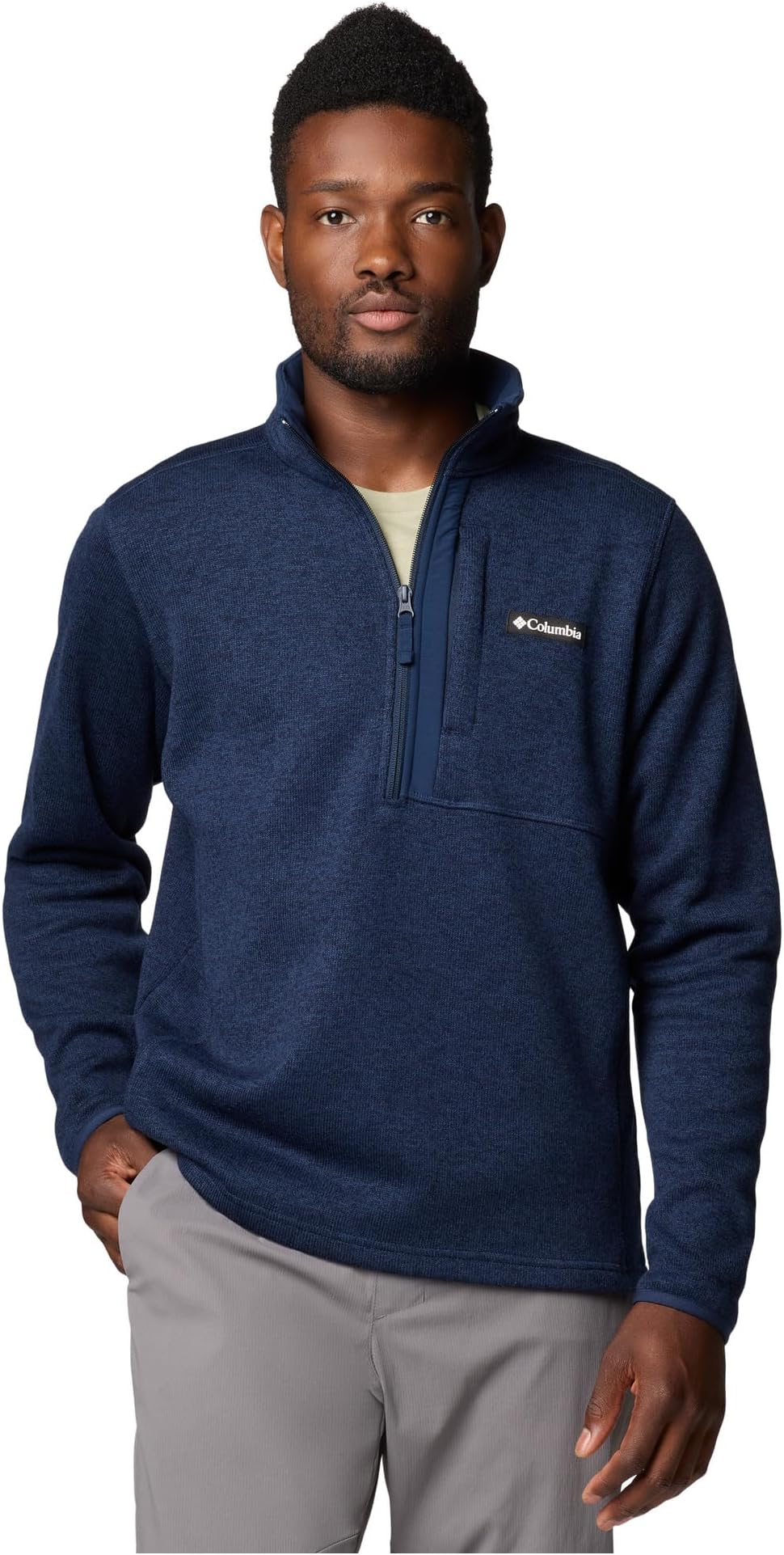 

Толстовка Columbia Sweater Weather Half Zip, цвет Collegiate Navy Heather