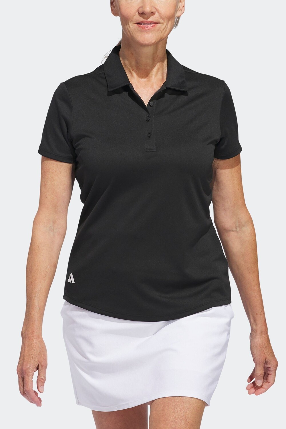 

Однотонная женская рубашка-поло с короткими рукавами Adidas Golf, черный