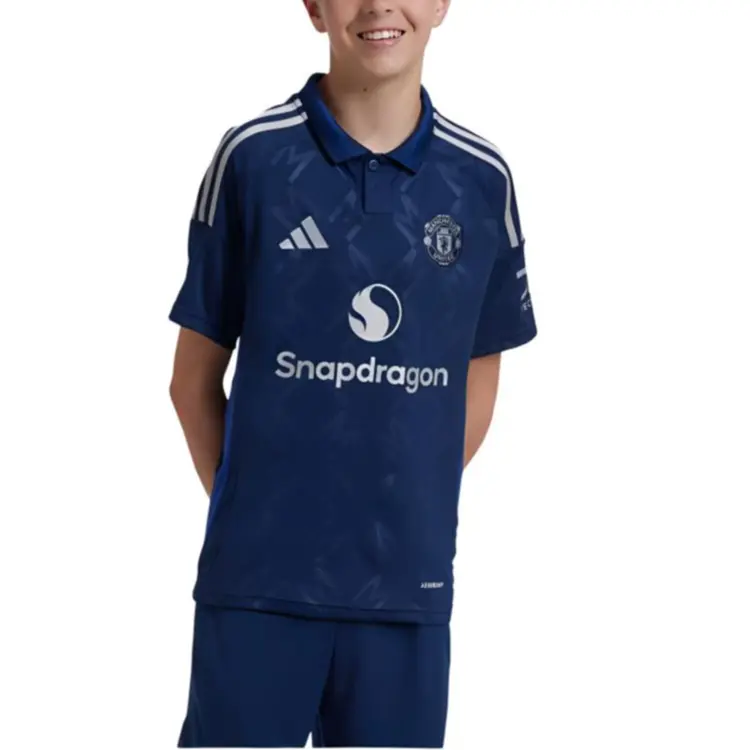 Детская футболка Manchester United SS24 Полуночный индиго Подростковая Adidas — фото 4