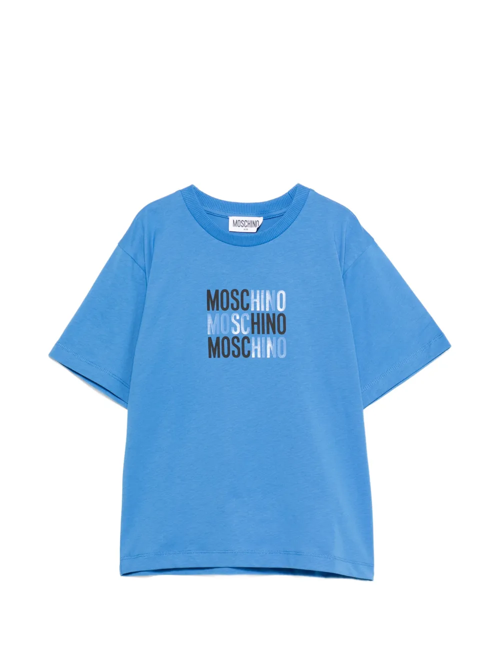 

Футболка с логотипом Moschino Kids, синий