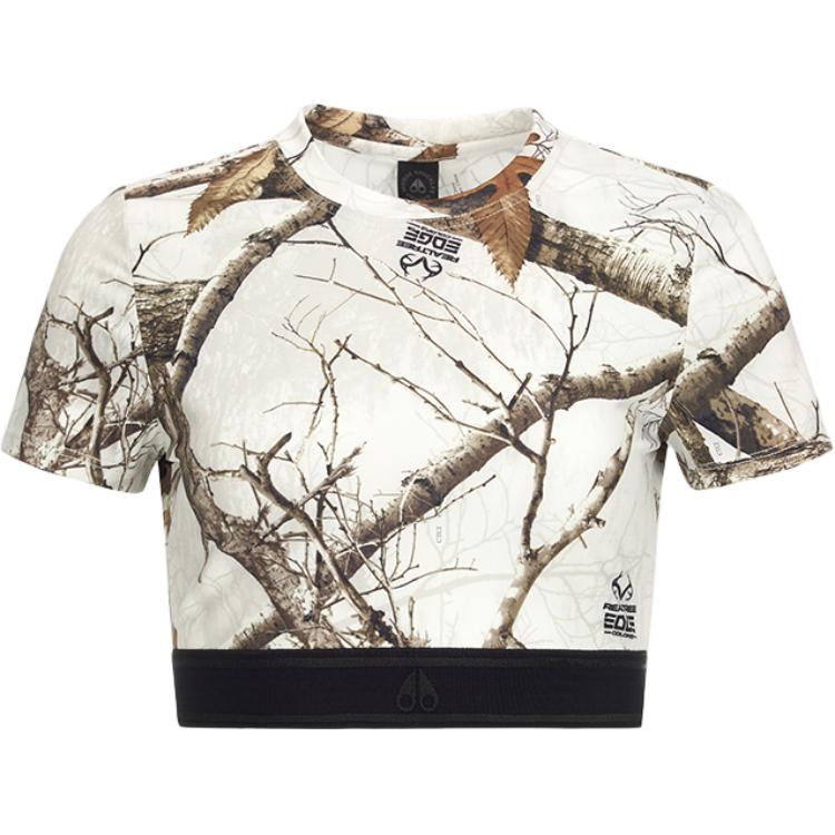 

Футболка женская с принтом лес и дерево Moose Knuckles, forest wood print