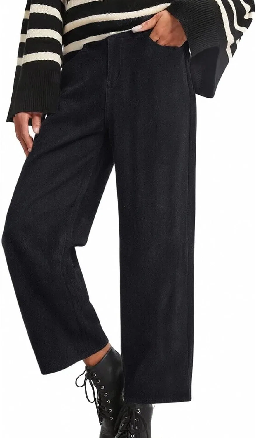 Джинсы прямого кроя, Wide Leg, Black