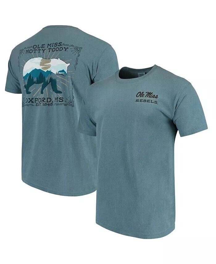 

Мужская синяя футболка Ole Miss Rebels State Scenery Comfort Colors Image One