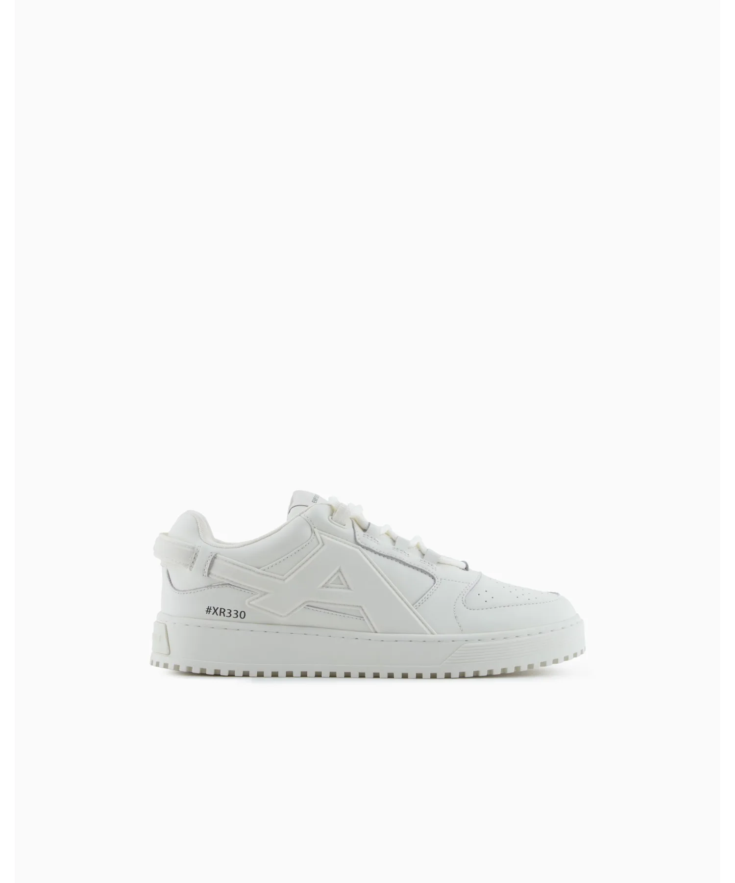 Мужские кроссовки из натуральной кожи Emporio Armani EA Patch off-white