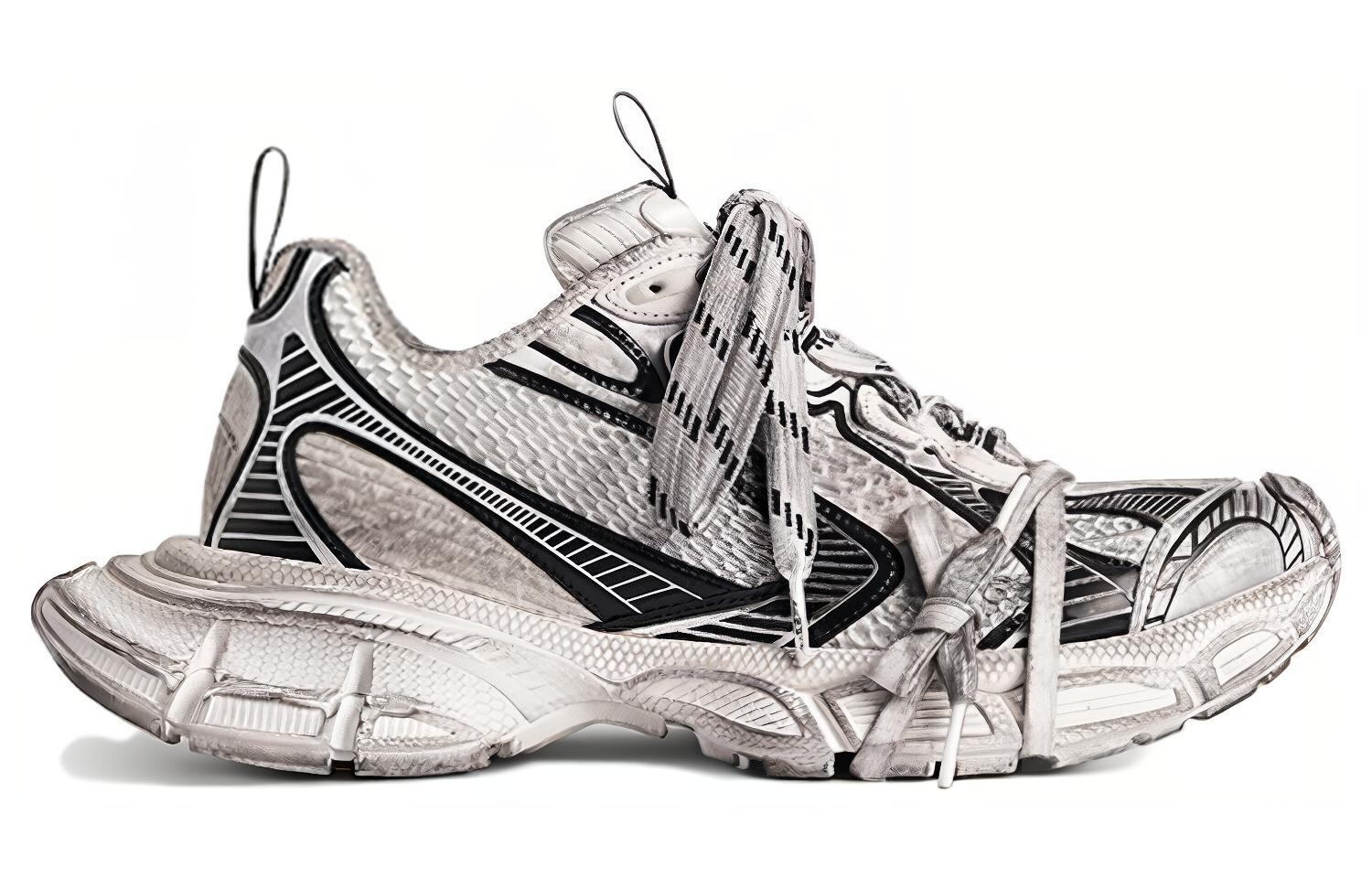 Кроссовки женские Balenciaga 3XL Chunky, серо-белый — фото 2