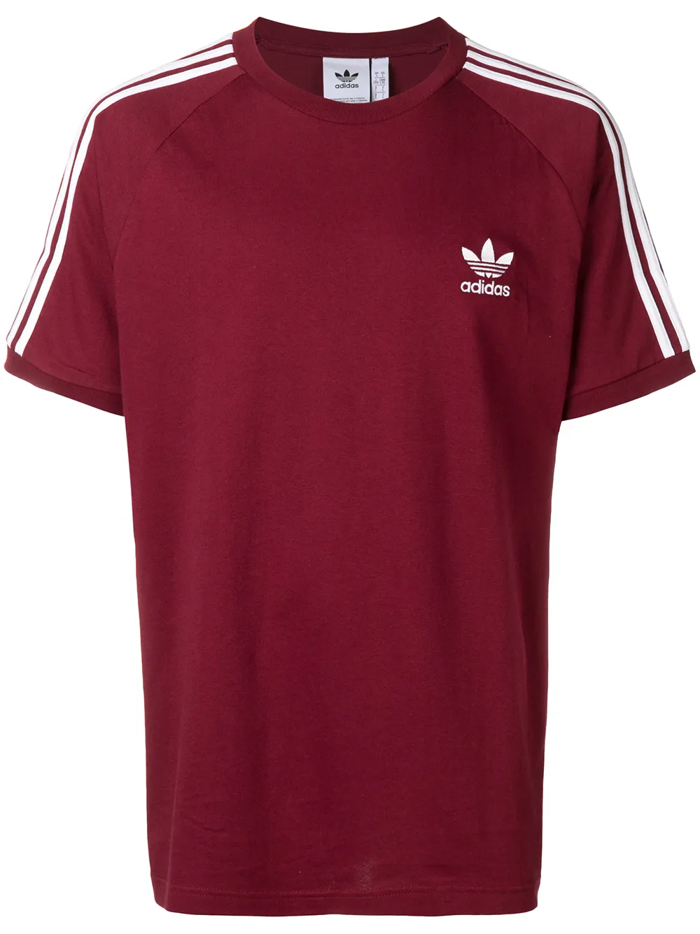 

Классическая футболка с тремя полосками adidas, красный