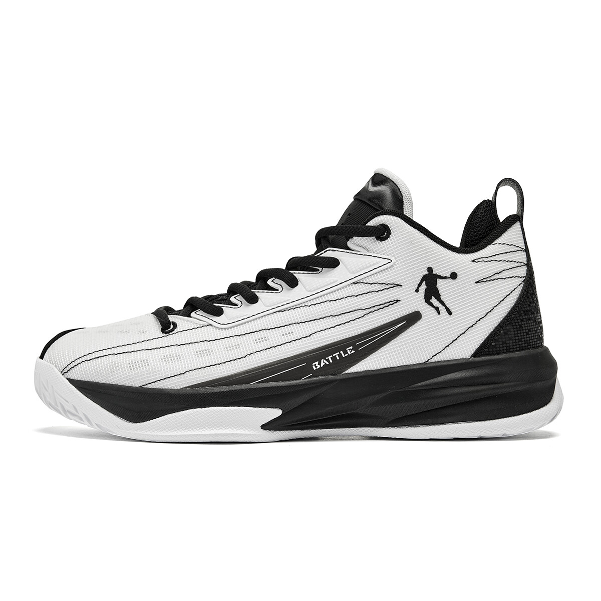 

Баскетбольные кроссовки Basketball Shoes Men Low-Top Black/White Qiaodan