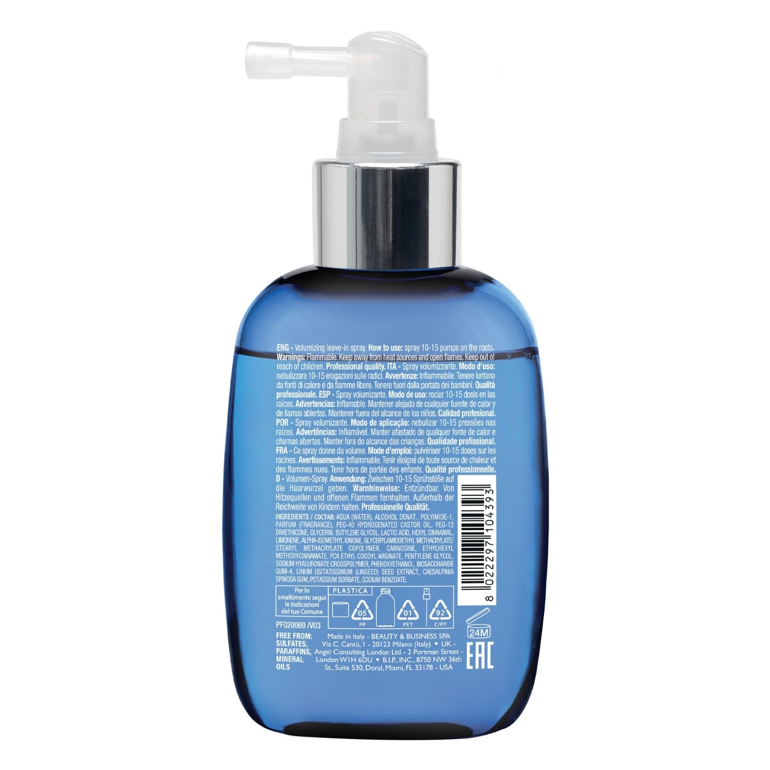 Лак для волос semi di lino volumizing spray Alfaparf Milano, объем 125 мл — фото 2