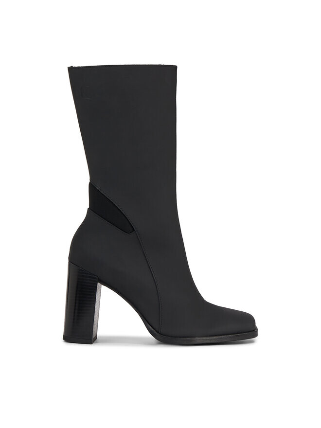 Ботильоны на блочном каблуке Heel Zip Boot Lth Wn Calvin Klein, черный