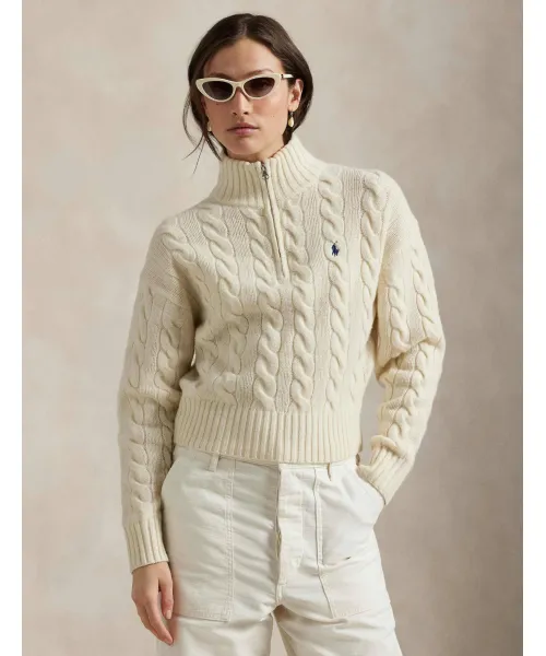 

Шерстяная полуводолазка Relaxed fit Polo Ralph Lauren, белый