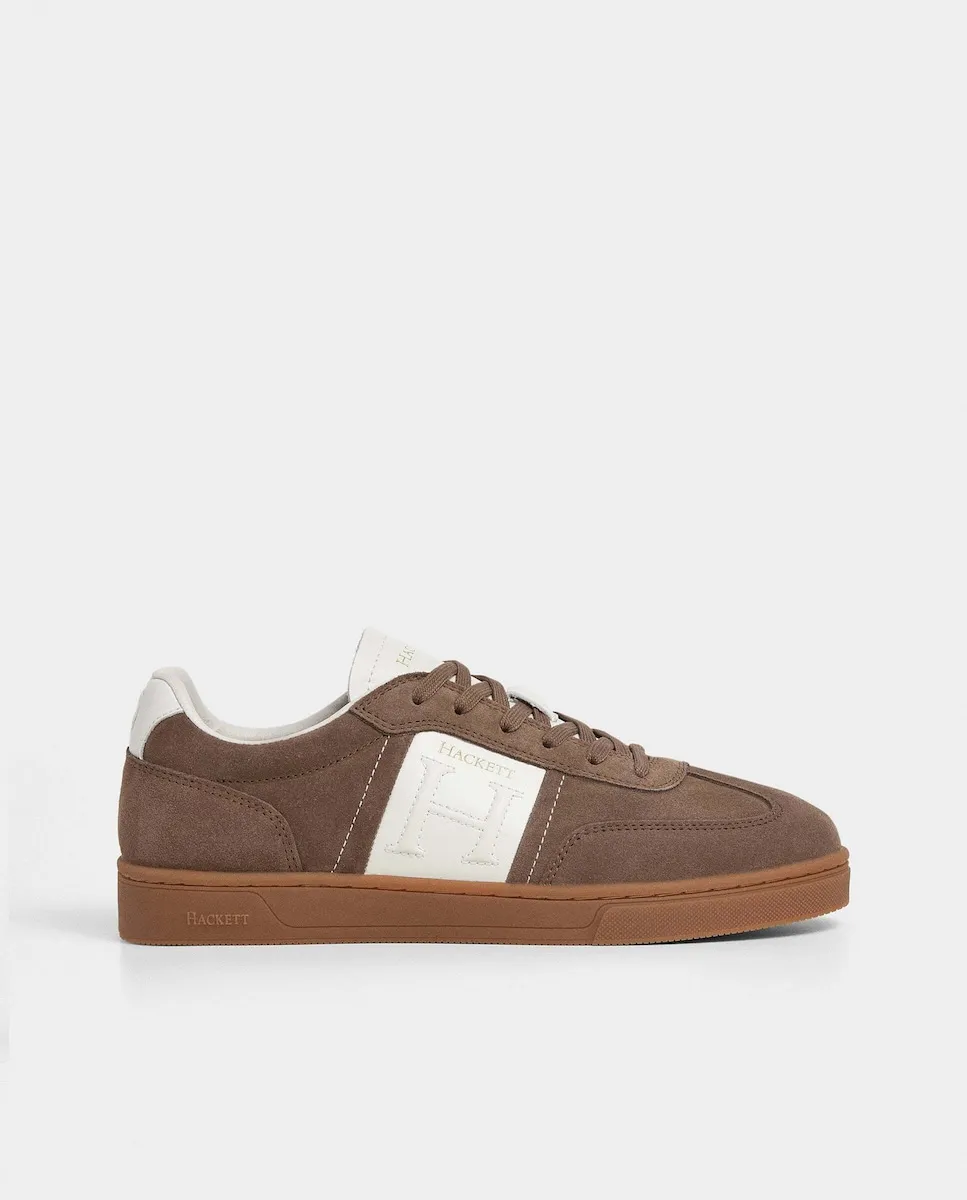 

Мужские кроссовки из замши и кожи Harper League Hackett, коричневый