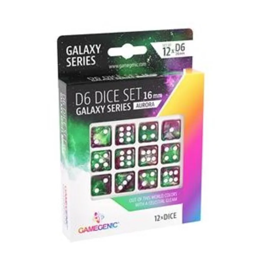 

Набор кубиков d6 16 мм — Аврора (12), Dice (GameGenic)