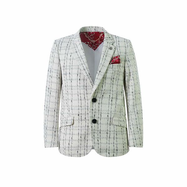 

Детский блейзер slim fit в клетку windowpane Elie Balleh, White