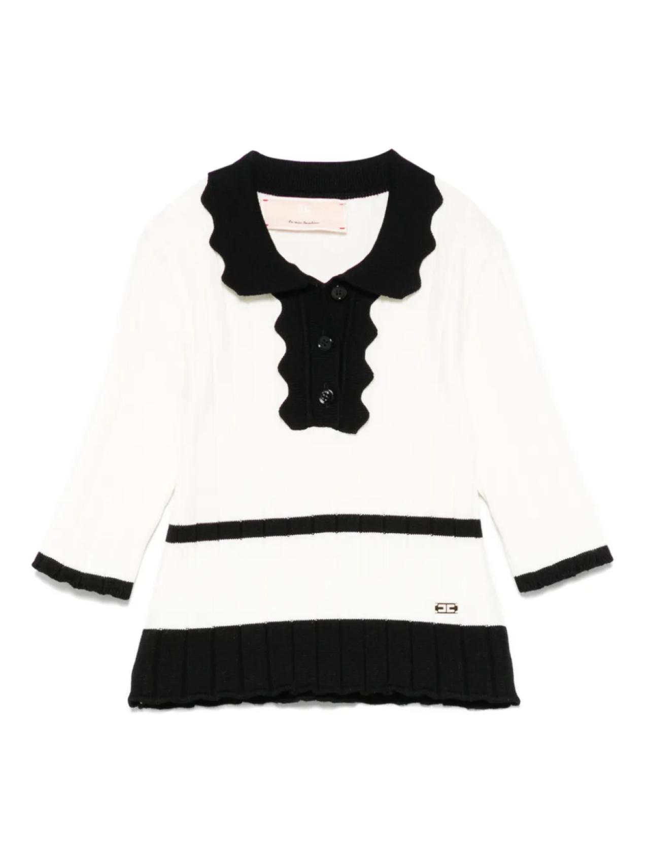 

Топ с контрастной отделкой Elisabetta Franchi La Mia Bambina, белый