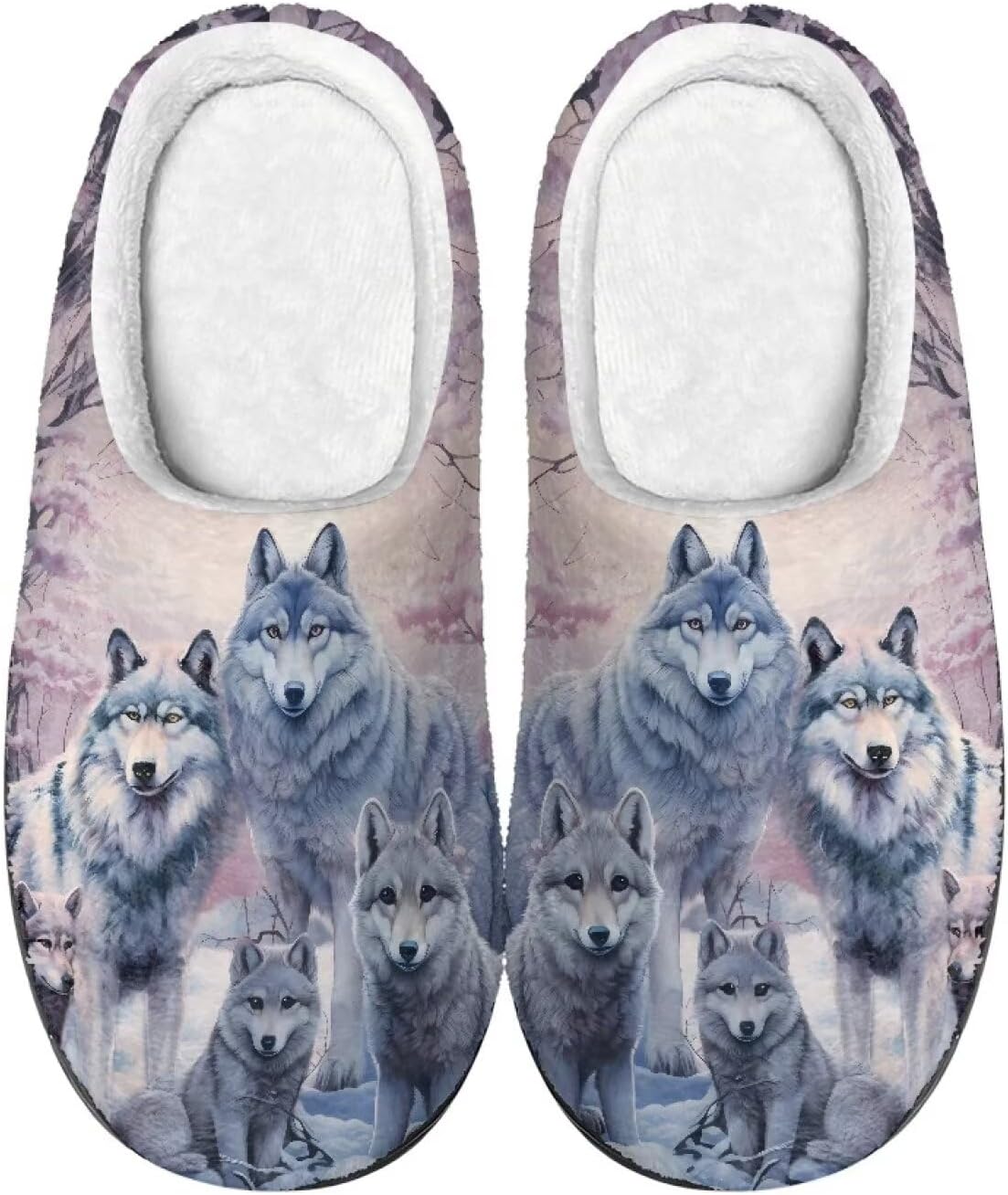 

Домашние тапочки DISNIMO для мужчин, для использования в помещении и на улице, с противоскользящей подошвой, легкие, 1 Family Wolf