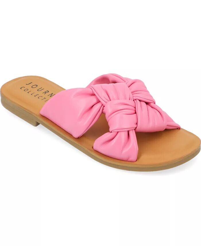 Женские плетеные сандалии Kianna Flat Journee Collection, розовый