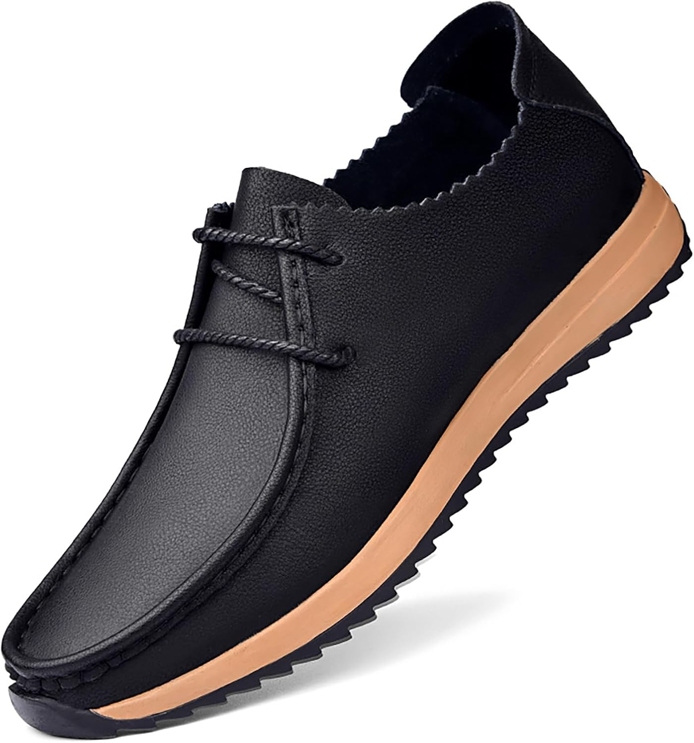 

Мужские плоские повседневные оксфорды для прогулок, модные, с круглым носком, удобные, с мягкой подошвой, противоскользящие, на шнуровке, легкие, ортопедические, деловые кроссовки, обувь для работы и повседневного ношения Qeosnbx, черный