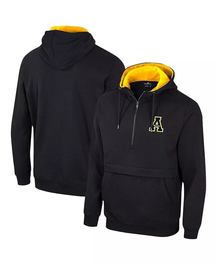 

Мужская черная толстовка с капюшоном Appalachian State Mountaineers Team Half Zip Colosseum