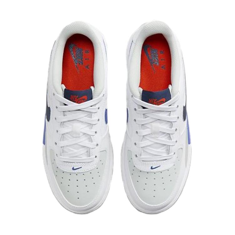 Кроссовки Air Force 1 Low LV8 Upside Down GS Nike, белый/серый/синий/зеленый/оранжевый — фото 2