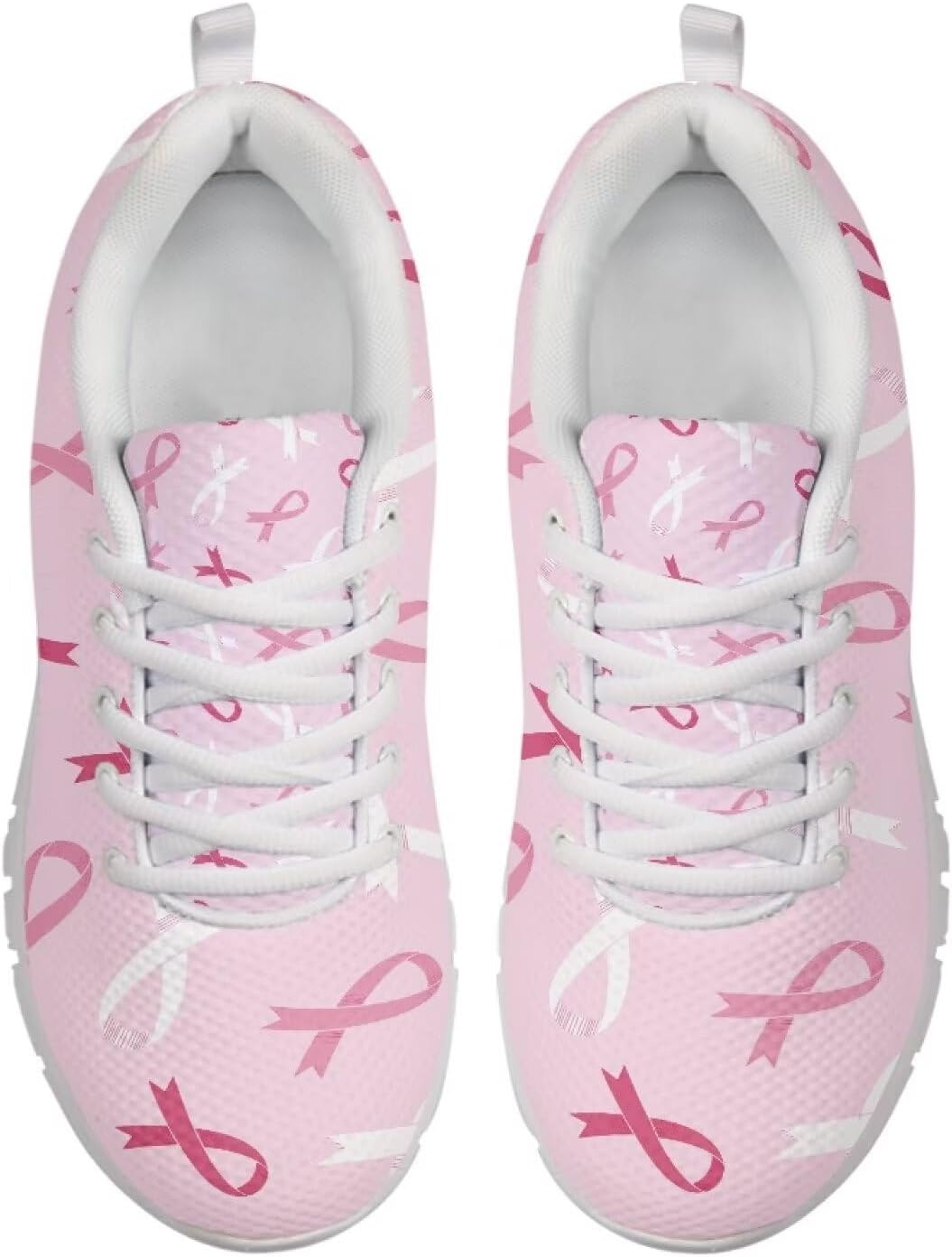 

Кроссовки Belidome для ходьбы и бега для женщин и мужчин, легкие, дышащие, с противоскользящей подошвой для повседневной носки и тренировок, Breast Cancer Design