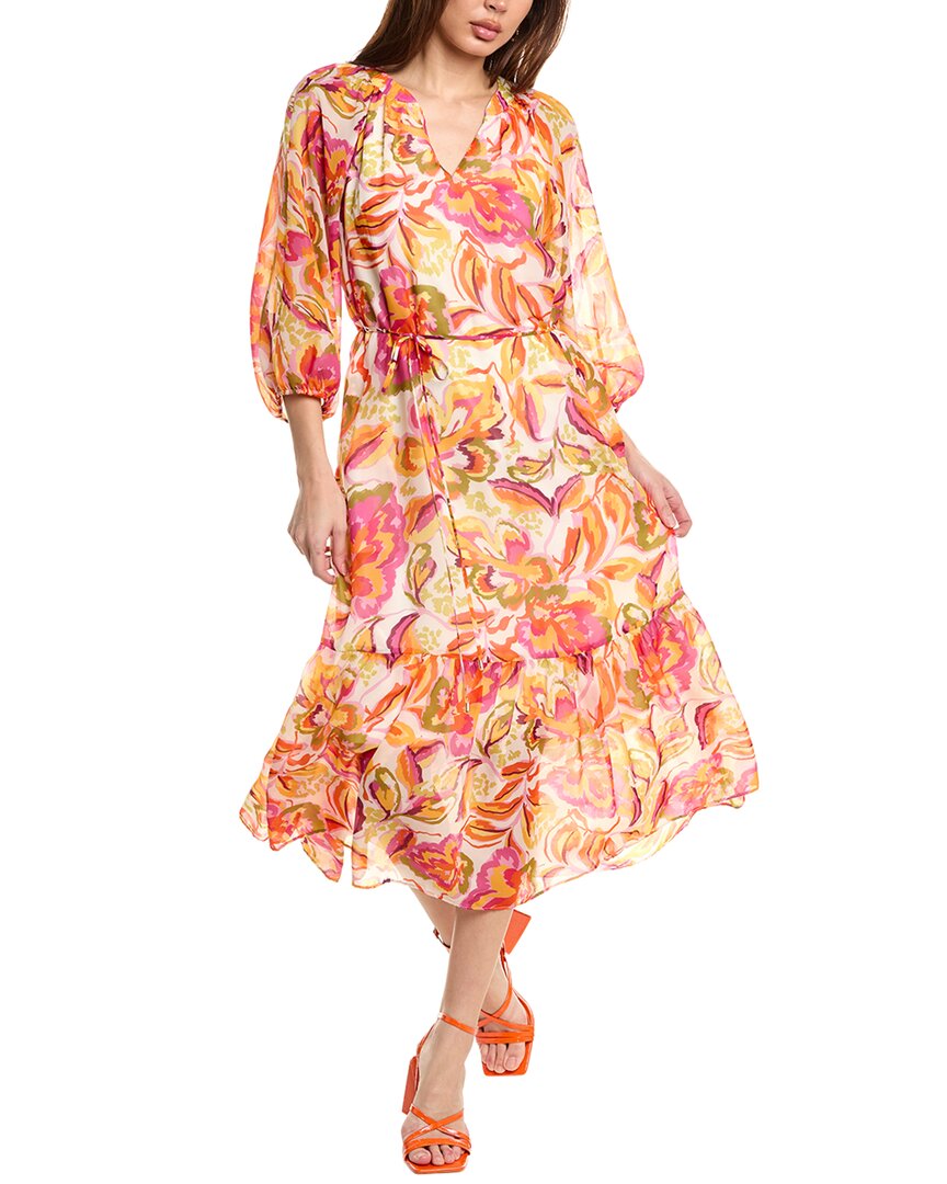 

Платье миди из шифона Julia Jordan, оранжевый