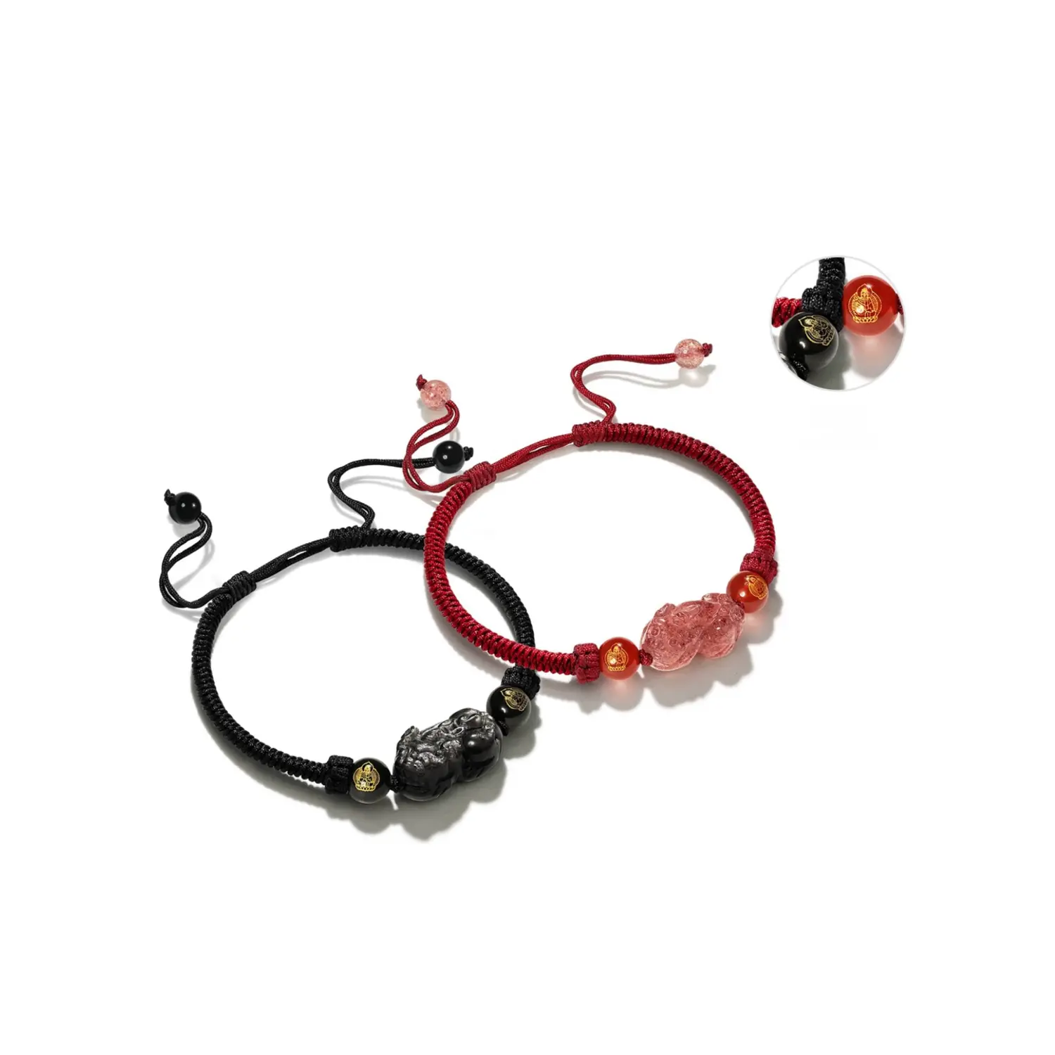 

STYLEJING Серебристый обсидиановый браслет Unisex